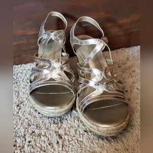 JCP Gold Snakeskin Sandals